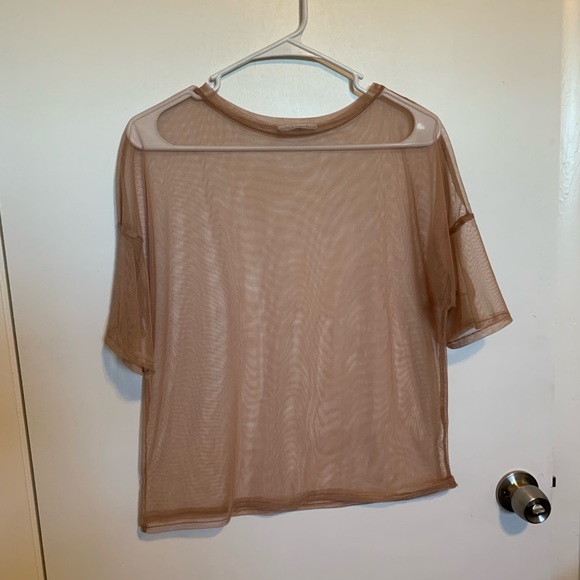 Zara Tan mesh shirt - Picture 1 of 2